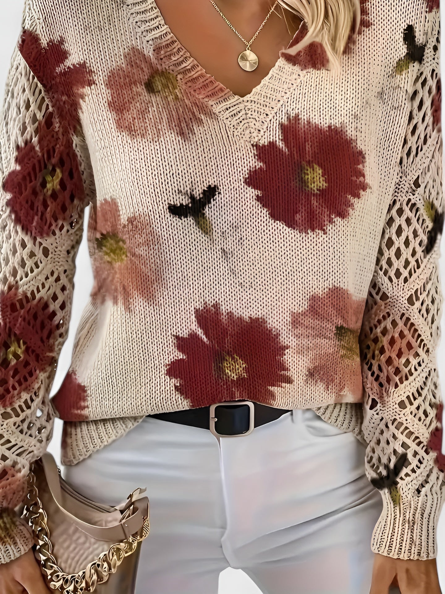 Florencia™ – Cárdigan floral de punto