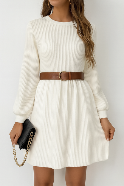 Amarís™ | Vestido Casual de Cuello Alto – Sin Cinturón