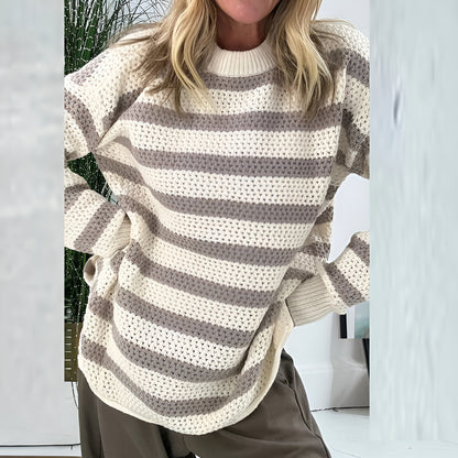 Marencia™ | Suéter de Punto Suave con Rayas Elegantes