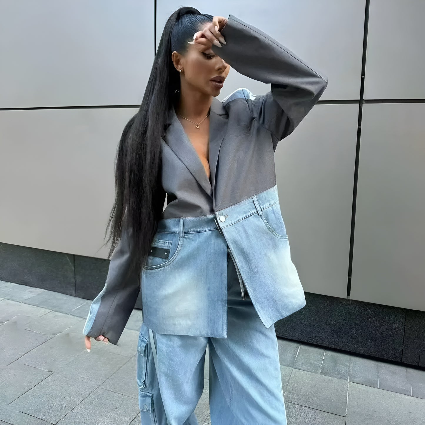 Luz Denim™ – Blazer con un toque único de mezclilla