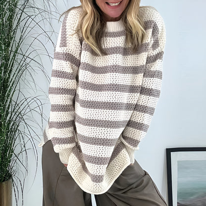 Marencia™ | Suéter de Punto Suave con Rayas Elegantes