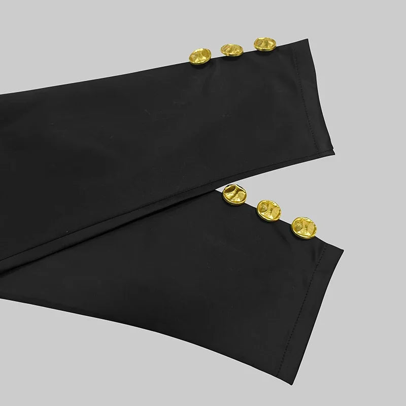 Isabella™ – Vestido Maxi de Satén con Detalles Dorados