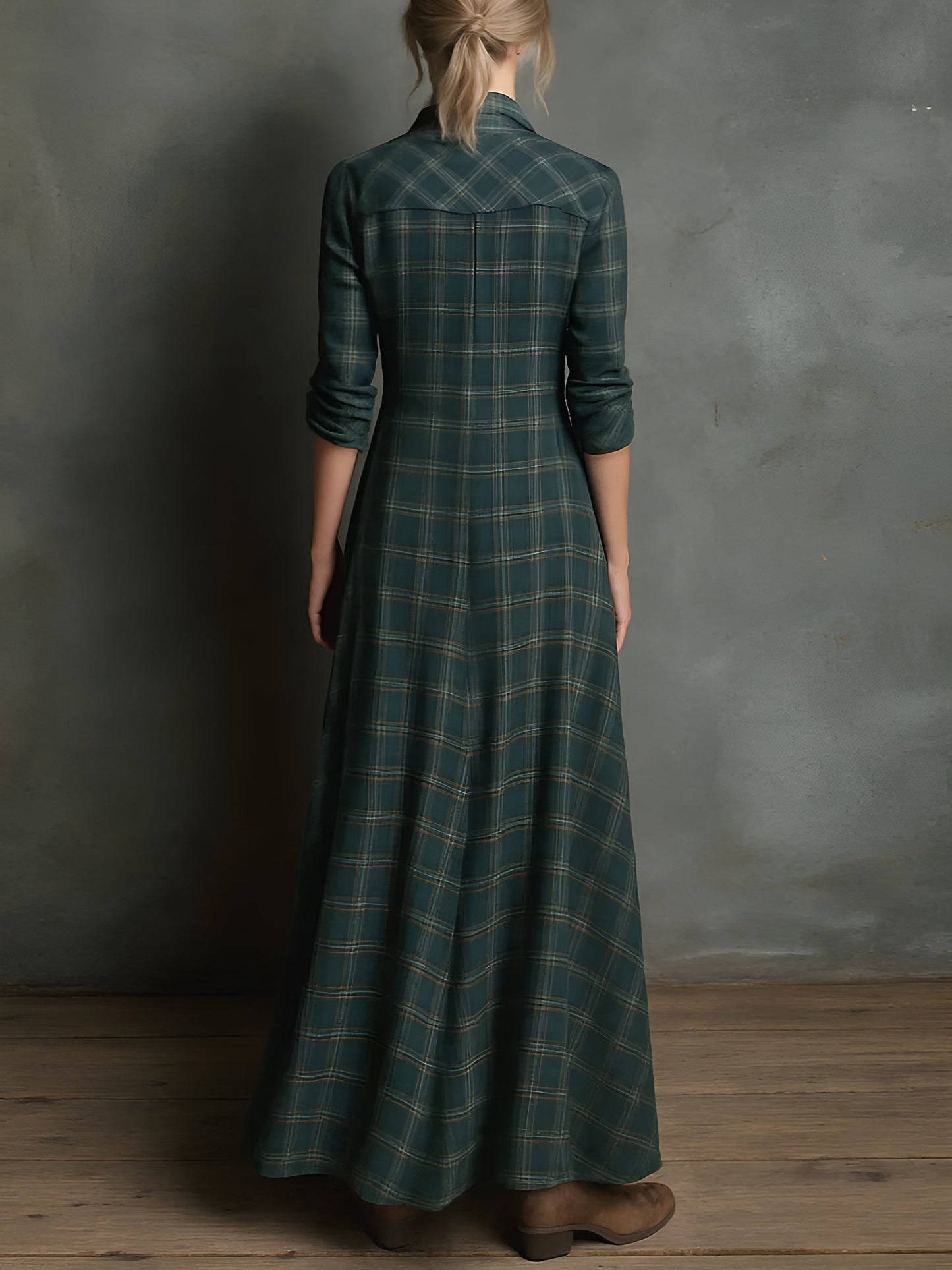 Marisela™ | Vestido boho moderno de cuadros